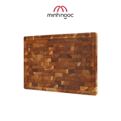 Thớt gỗ Teak cao cấp Minh Ngọc kháng khuẩn tự nhiên, an toàn, bền đẹp, cỡ lớn 40x28x2.5cm