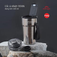 Cốc Ủ Nhiệt Titan iMat Cao Cấp 2 dung tích 380ml| 500ml