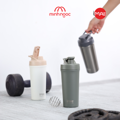 Cốc Lắc Thể Thao IMat 600ml Kèm Bóng Lò Xo