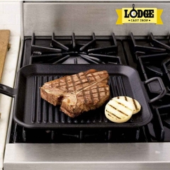 Chảo gang Lodge - P12SGR3 Chảo gang nướng hình vuông 30.48cm