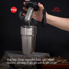 Cốc Ủ Nhiệt Titan iMat Cao Cấp 2 dung tích 380ml| 500ml