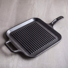 Chảo gang Lodge - P12SGR3 Chảo gang nướng hình vuông 30.48cm