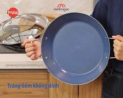 Chảo Paella 32 iMat Hybrid, có vung (lòng xanh)