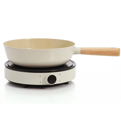 Bộ 3 gồm: nồi nông 22cm, chảo 26cm và bếp từ Neoflam Fika Hàn Quốc