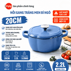 Nồi Gang Tráng Men iMat Hình Bí Ngô 20cm