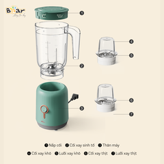 Máy xay 3 in 1 đa năng Bear BL-B10V2