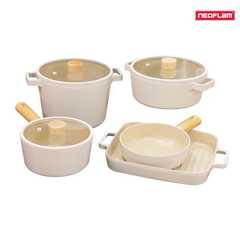 Bộ nồi chảo Neoflam Fika Hàn Quốc 5 món - lựa chọn 1. Made in Korea