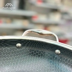 Chảo đa năng hai tay cầm iMat Hybrid 24cm, tráng gốm đen