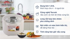 Nồi cơm điện Tiger dung tích 1.8l  JAX - S18W MADE IN JAPAN