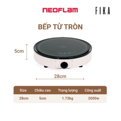 Combo bếp từ - nồi cỡ lớn 26cm Neoflam Fika Hàn Quốc