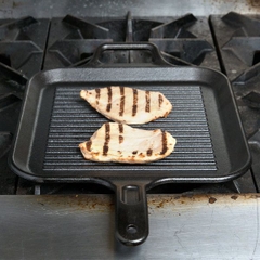 Chảo gang Lodge - P12SGR3 Chảo gang nướng hình vuông 30.48cm