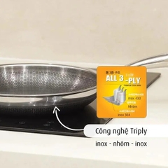 Chảo đa năng iMat Hybrid 26cm, tráng gốm đen