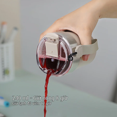 Cốc Lắc Inox 240ml 2 Thành Không Giữ Nhiệt Nóng Lạnh