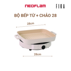 Combo Chảo nướng 28 và bếp từ Neoflam Fika Hàn Quốc