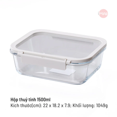 Bộ 14 Hộp Thuỷ Tinh Neoflam Comodo Chịu Nhiệt Nắp Kính