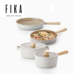 Bộ 4 món Neoflam Fika Hàn Quốc: chảo chiên 24 & 28cm, quánh 18 và nồi nông 22cm
