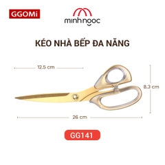 Kéo nhà bếp cao cấp GGOMI Hàn Quốc GG140 tay lệch Golden