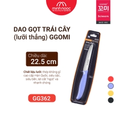 Dao gọt trái cây đa năng lưỡi thẳng GGOMi Hàn Quốc GG362. 4 màu lựa chọn