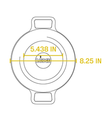 Chảo gang Lodge - L5RPL3 Chảo gang tròn hai tay cầm 20.3cm