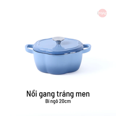 Nồi Gang Tráng Men iMat Hình Bí Ngô 20cm