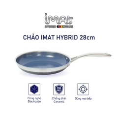 Chảo chiên/ rán iMAT Hybrid lòng xanh mới 28cm