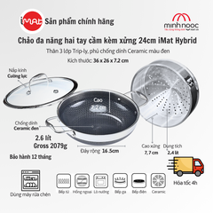 Chảo Đa Năng Imat Hybrid Các Loại Kèm Xửng Hấp