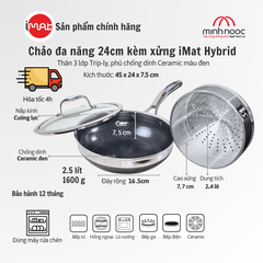Chảo Đa Năng Imat Hybrid Các Loại Kèm Xửng Hấp
