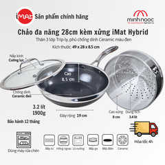 Chảo Đa Năng Imat Hybrid Các Loại Kèm Xửng Hấp