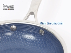Chảo đa năng iMat Hybrid 28cm, có vung (lòng xanh)