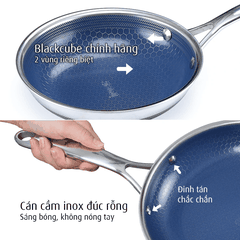 Chảo Đa Năng Cỡ Vừa Imat Hybrid 24Cm, Chống Dính Ceramic Xanh