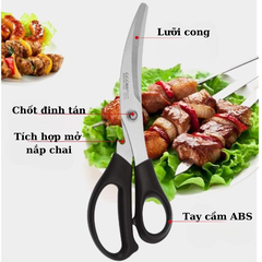 Kéo BBQ lưỡi cong GGOMi Hàn Quốc GG178