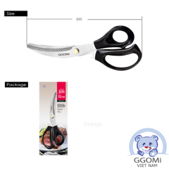 Kéo BBQ lưỡi cong GGOMi Hàn Quốc GG178
