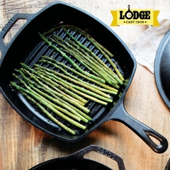 Chảo gang Lodge - L8SGP3 Chảo gang nướng hình vuông 26.67cm
