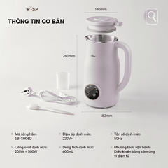 Máy làm sữa hạt Bear 0.6L SB-SH06D