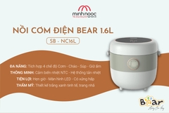 Nồi cơm điện 1.6L Bear CHÍNH HÃNG SB-NC16L