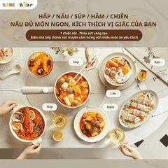 Nồi nấu điện đa năng/ Ca nấu mỳ Bear MC-4H16F