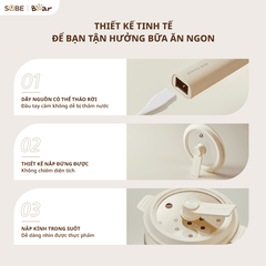 Nồi nấu điện đa năng/ Ca nấu mỳ Bear MC-4H16F