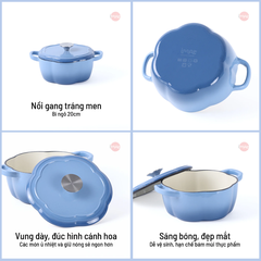 Nồi Gang Tráng Men iMat Hình Bí Ngô 20cm