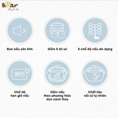 Nồi Nấu Chậm 2.5L Bear Sube003