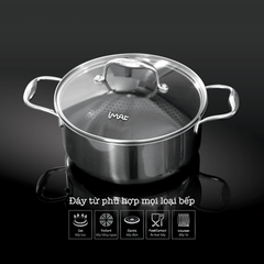 Bộ 2 nồi chảo Inox iMat Blackcube 20cm Hàn Quốc