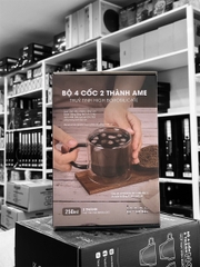 Bộ 4 cốc IMAT AME 2 thành thủy tinh borosilicate dung tích  250ml