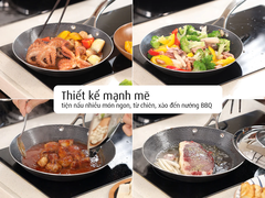 Chảo Paella 28 iMat Hybrid có vung