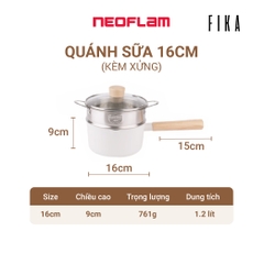 Nồi (quánh) Neoflam Fika 16cm kèm xửng