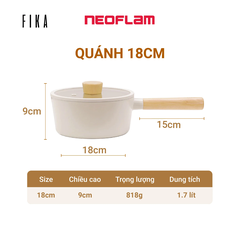 Bộ quánh 18cm & chảo chiên 24cm Neoflam Fika Hàn Quốc