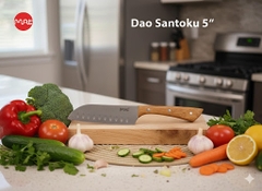 Bộ 5 dao cán gỗ lưỡi thép iMat