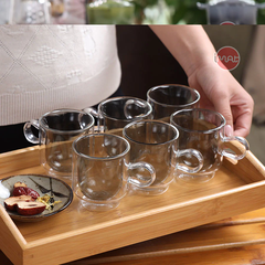 Bộ 6 Cốc Trà TATA Thủy Tinh High Borosilicate Hai Thành Cách Nhiệt Cao Cấp