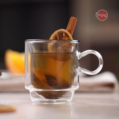 Bộ 6 Cốc Trà TATA Thủy Tinh High Borosilicate Hai Thành Cách Nhiệt Cao Cấp