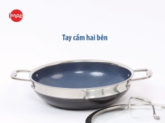 Chảo đa năng iMat Hybrid 26cm, có vung (lòng xanh)