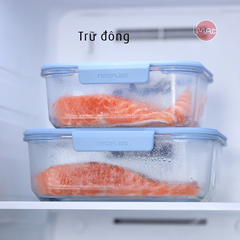 Bộ hộp thuỷ tinh chân không Neoflam VACU 8 món không bơm