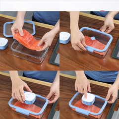 Bộ 6 Hộp Thủy Tinh Chân Không Neoflam Vacu Seal